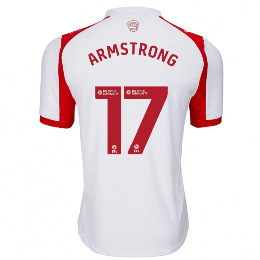 Danxen Barn Stuart Armstrong #17 Vit Röd Hemmatröja Matchtröjor 2025/26 Tröjor T-Tröja