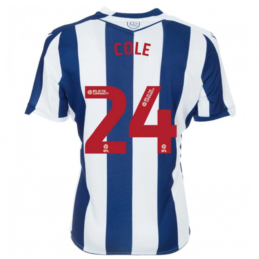 Danxen Barn Delphi Cole #24 Marin Vit Hemmatröja Matchtröjor 2025/26 Tröjor T-Tröja