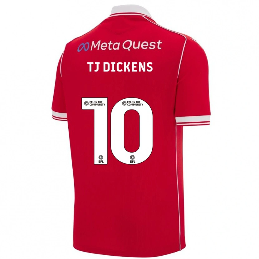 Danxen Barn Tonicha Tj Dickens #10 Röd Vit Hemmatröja Matchtröjor 2025/26 Tröjor T-Tröja