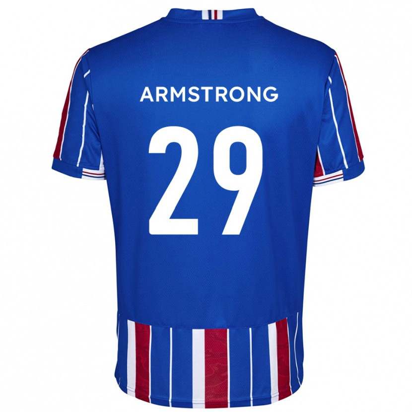 Danxen Barn Luke Armstrong #29 Blå Röd Vit Hemmatröja Matchtröjor 2025/26 Tröjor T-Tröja