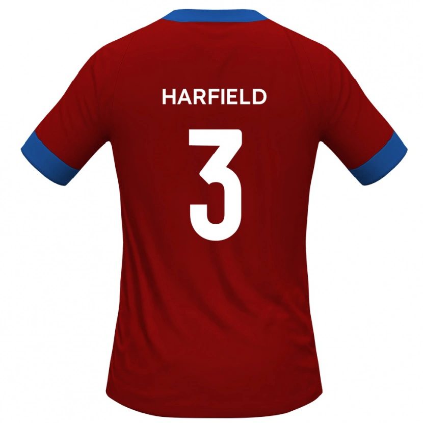 Danxen Barn Ollie Harfield #3 Rött Blått Hemmatröja Matchtröjor 2025/26 Tröjor T-Tröja