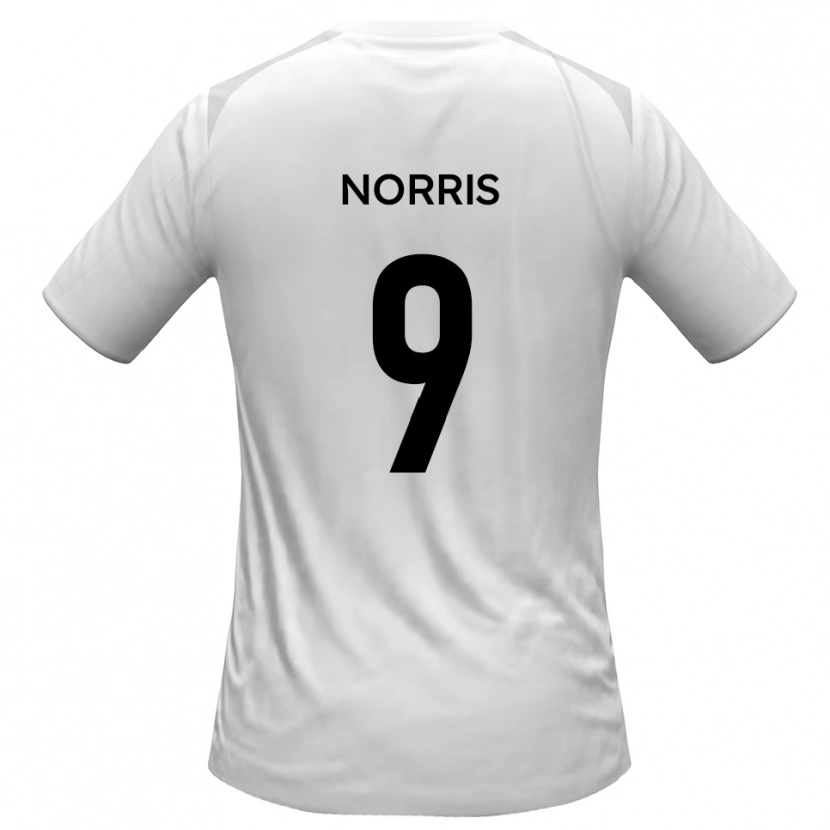 Danxen Barn Luke Norris #9 Vit Grå Hemmatröja Matchtröjor 2025/26 Tröjor T-Tröja