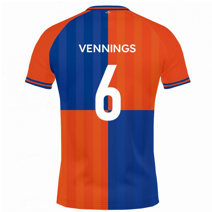 Danxen Barn James Vennings #6 Orange Royalblå Hemmatröja Matchtröjor 2025/26 Tröjor T-Tröja