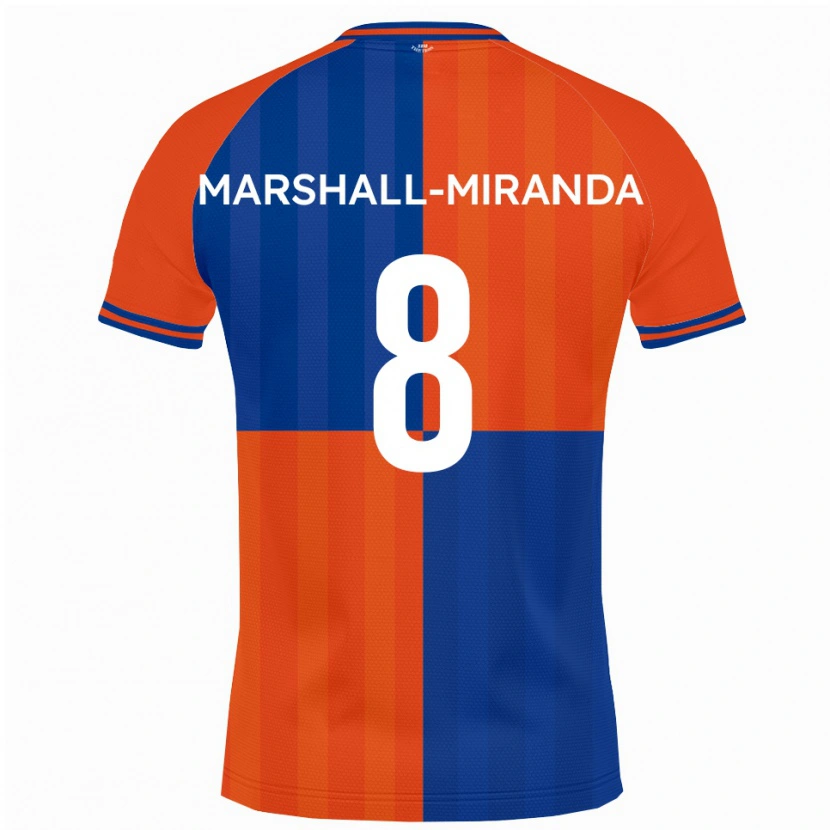 Danxen Barn Marley Marshall-Miranda #8 Orange Royalblå Hemmatröja Matchtröjor 2025/26 Tröjor T-Tröja