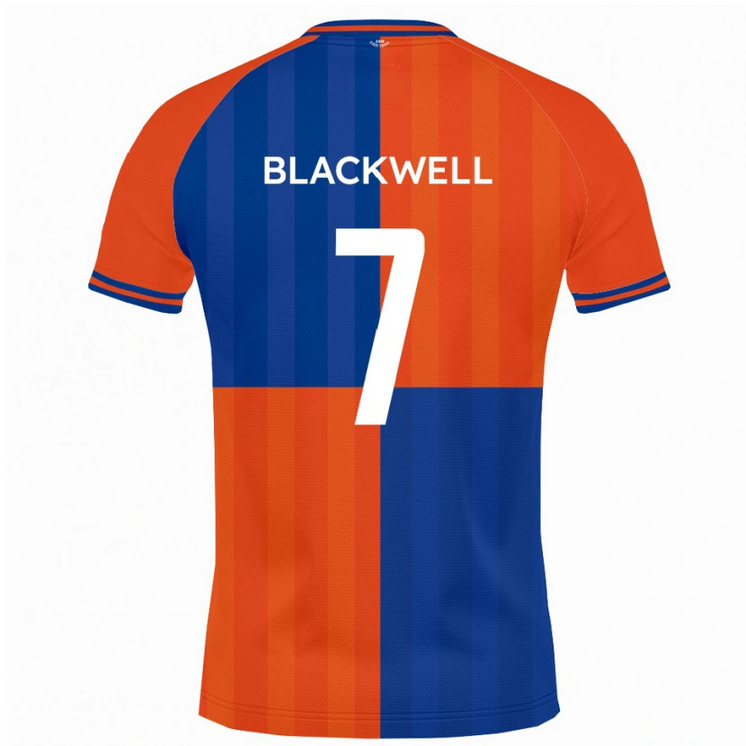 Danxen Barn Tom Blackwell #7 Orange Royalblå Hemmatröja Matchtröjor 2025/26 Tröjor T-Tröja