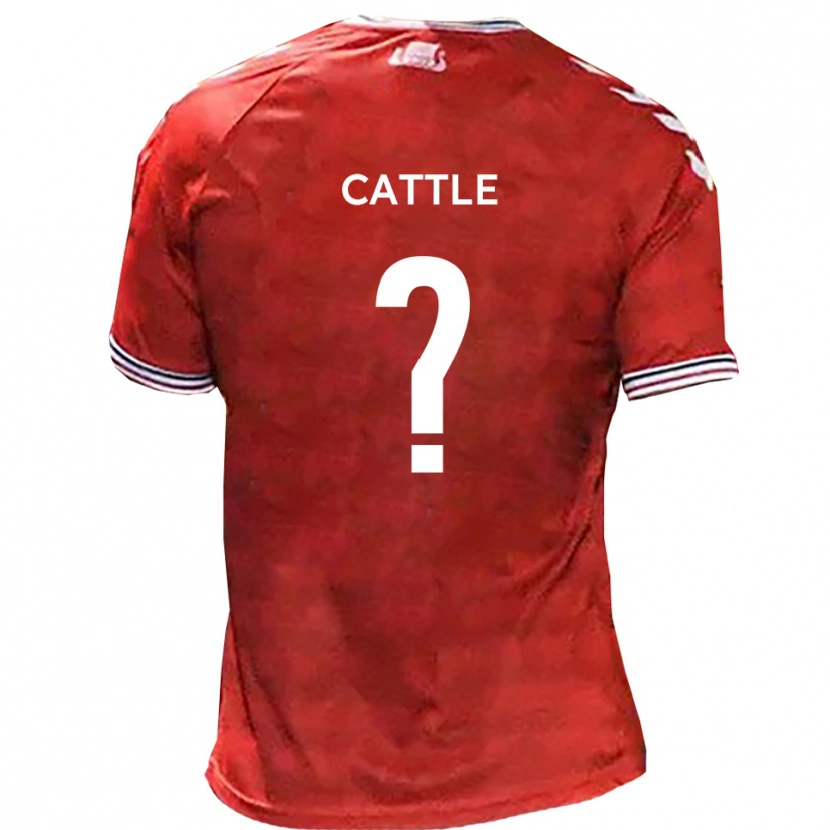 Danxen Barn Emily Cattle #0 Röd Vit Hemmatröja Matchtröjor 2025/26 Tröjor T-Tröja