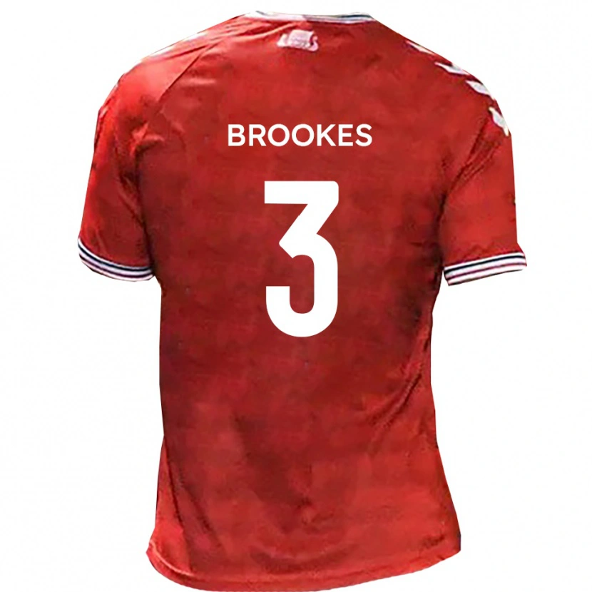 Danxen Barn Ben Brookes #3 Röd Vit Hemmatröja Matchtröjor 2025/26 Tröjor T-Tröja