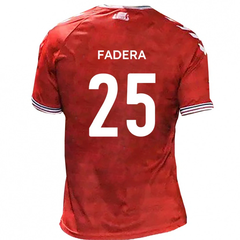 Danxen Barn Mo Fadera #25 Röd Vit Hemmatröja Matchtröjor 2025/26 Tröjor T-Tröja