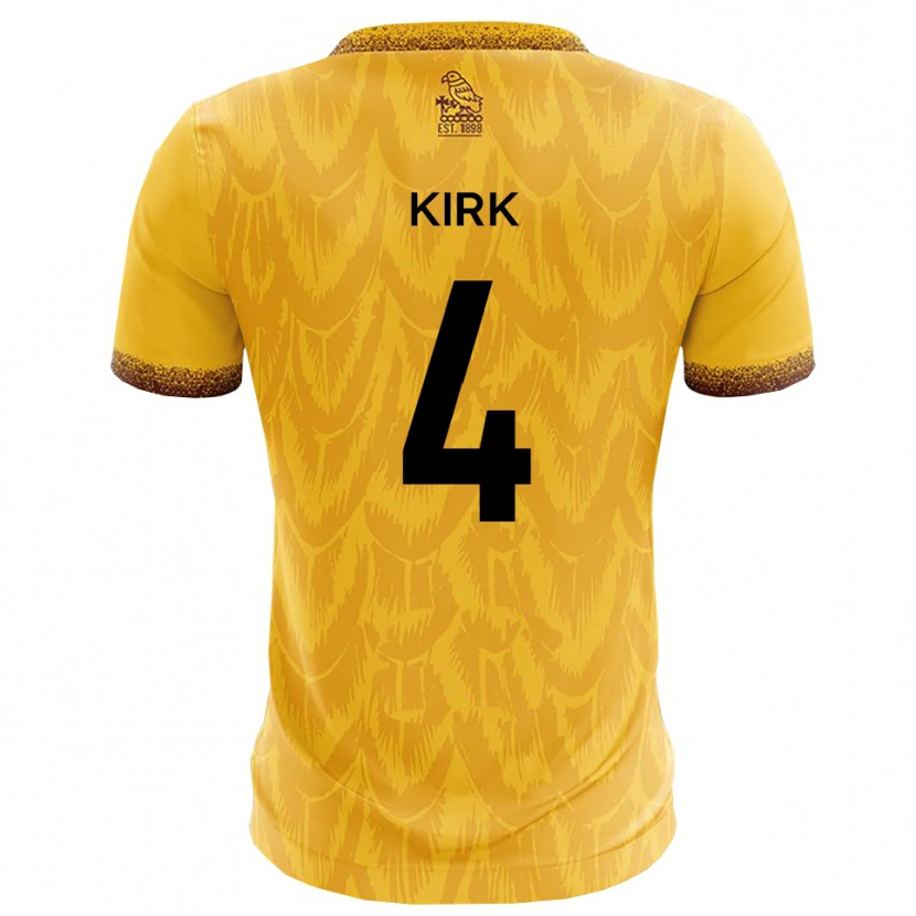 Danxen Barn Alex Kirk #4 Gult Brunt Hemmatröja Matchtröjor 2025/26 Tröjor T-Tröja