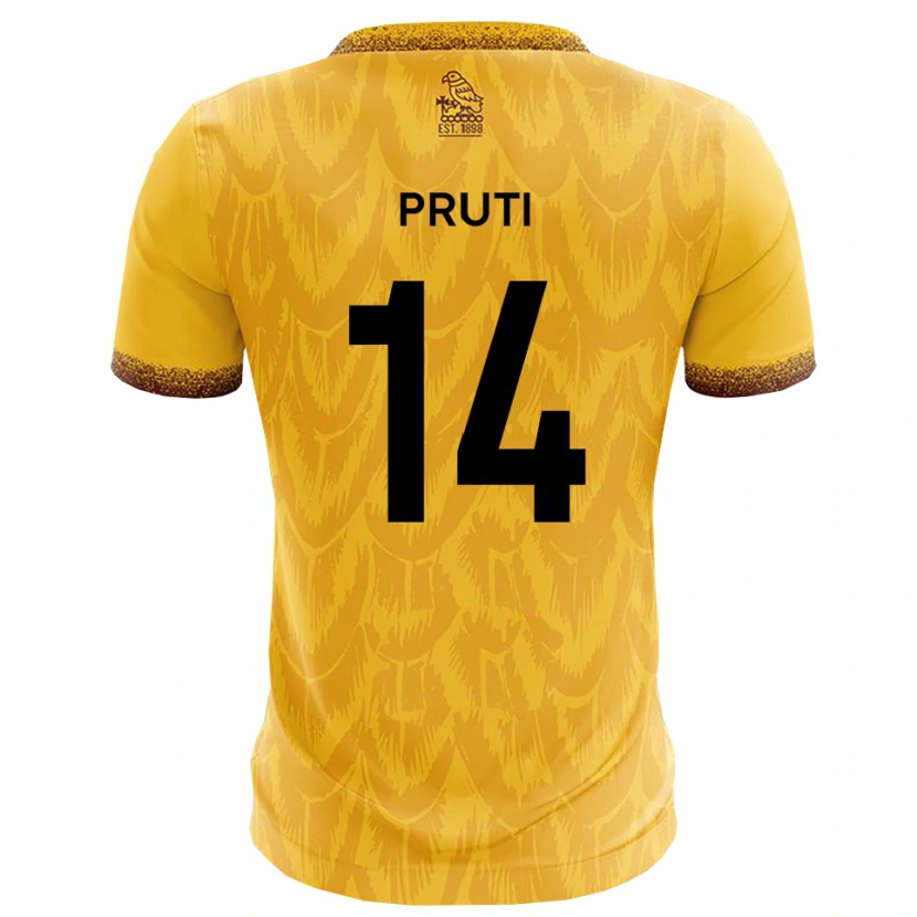 Danxen Barn Edon Pruti #14 Gult Brunt Hemmatröja Matchtröjor 2025/26 Tröjor T-Tröja