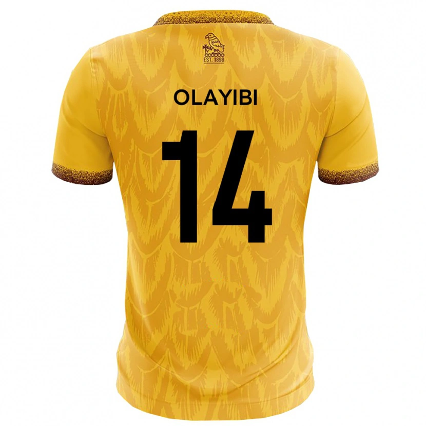 Danxen Barn Daniel Olayibi #14 Gult Brunt Hemmatröja Matchtröjor 2025/26 Tröjor T-Tröja