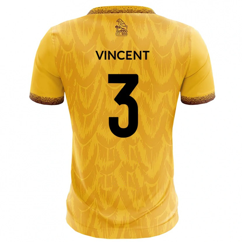 Danxen Barn Liam Vincent #3 Gult Brunt Hemmatröja Matchtröjor 2025/26 Tröjor T-Tröja