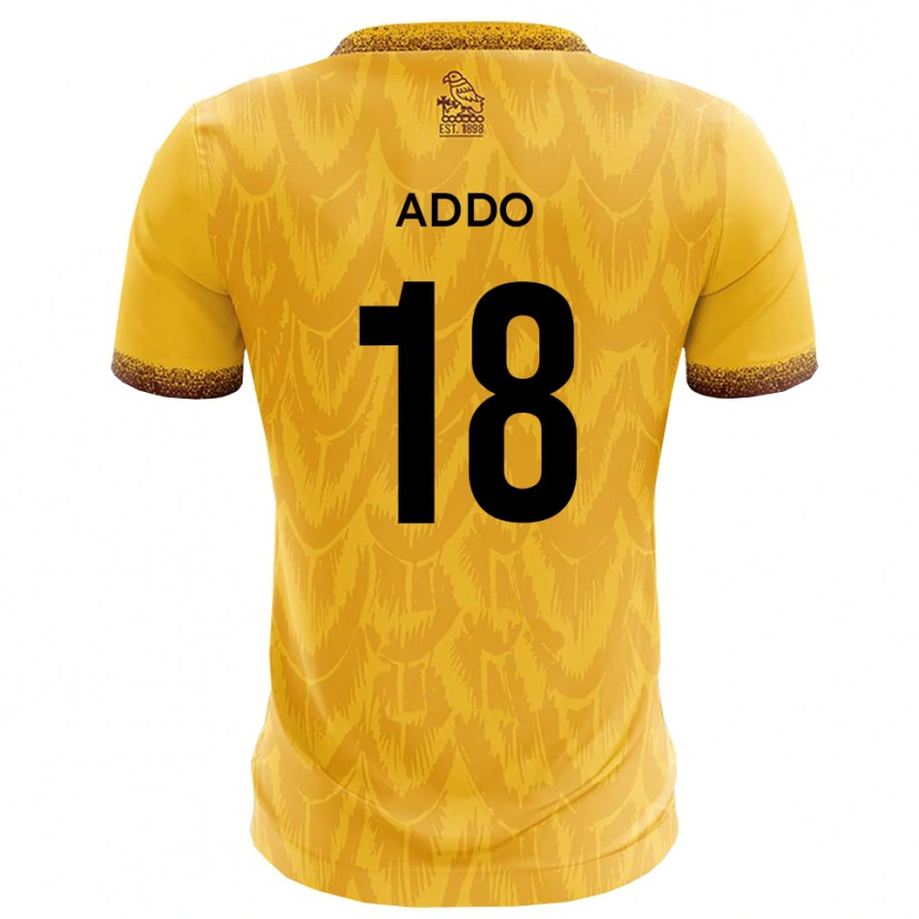 Danxen Barn Samuel Addo #18 Gult Brunt Hemmatröja Matchtröjor 2025/26 Tröjor T-Tröja