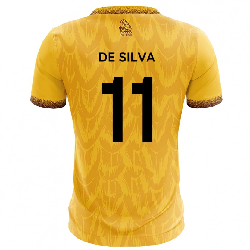 Danxen Barn Dillon De Silva #11 Gult Brunt Hemmatröja Matchtröjor 2025/26 Tröjor T-Tröja