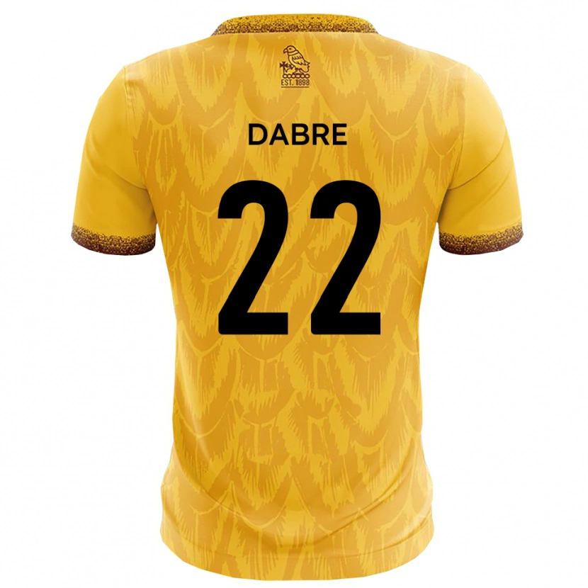 Danxen Barn Mo Dabre #22 Gult Brunt Hemmatröja Matchtröjor 2025/26 Tröjor T-Tröja