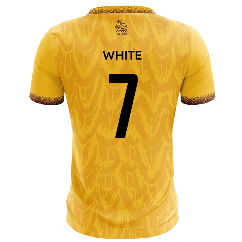 Danxen Barn Jaiden White #7 Gult Brunt Hemmatröja Matchtröjor 2025/26 Tröjor T-Tröja