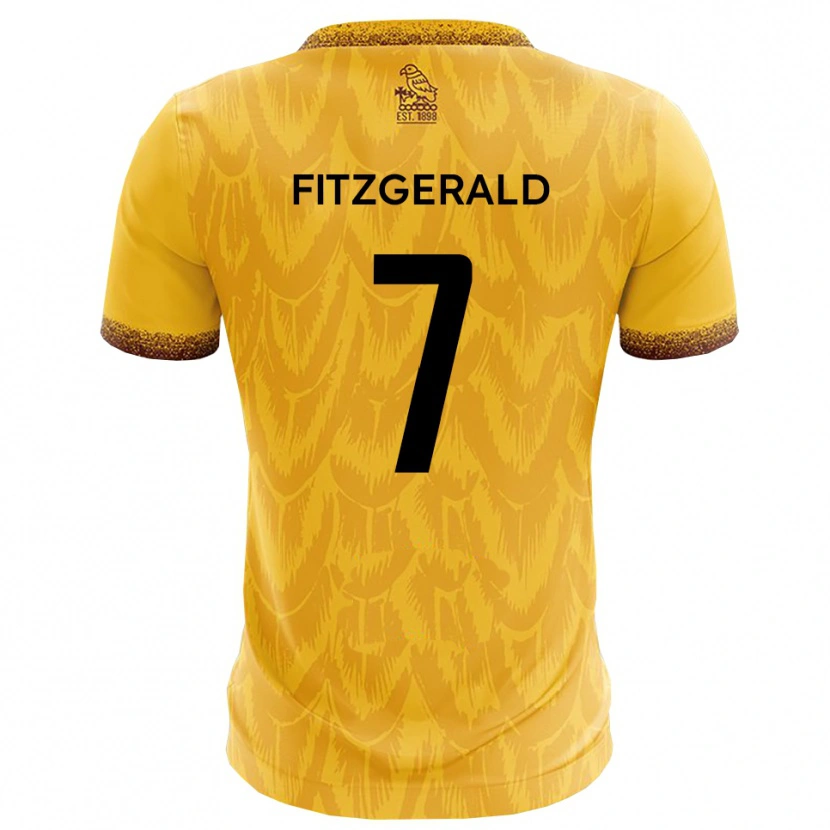 Danxen Barn Johnny Fitzgerald #7 Gult Brunt Hemmatröja Matchtröjor 2025/26 Tröjor T-Tröja