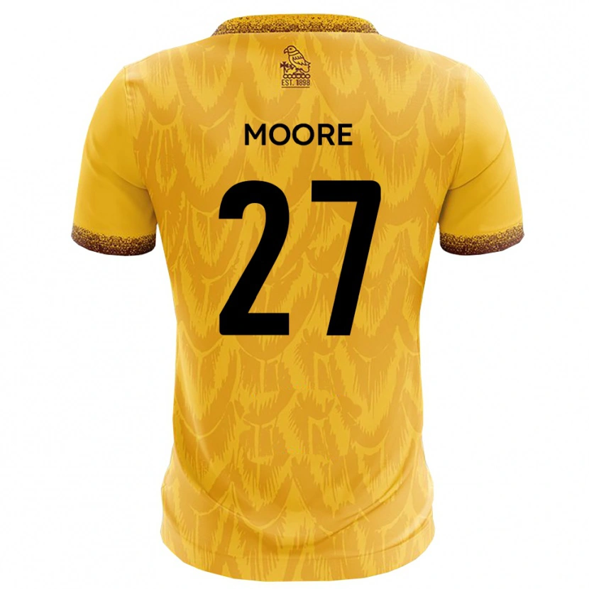 Danxen Barn Liam Moore #27 Gult Brunt Hemmatröja Matchtröjor 2025/26 Tröjor T-Tröja