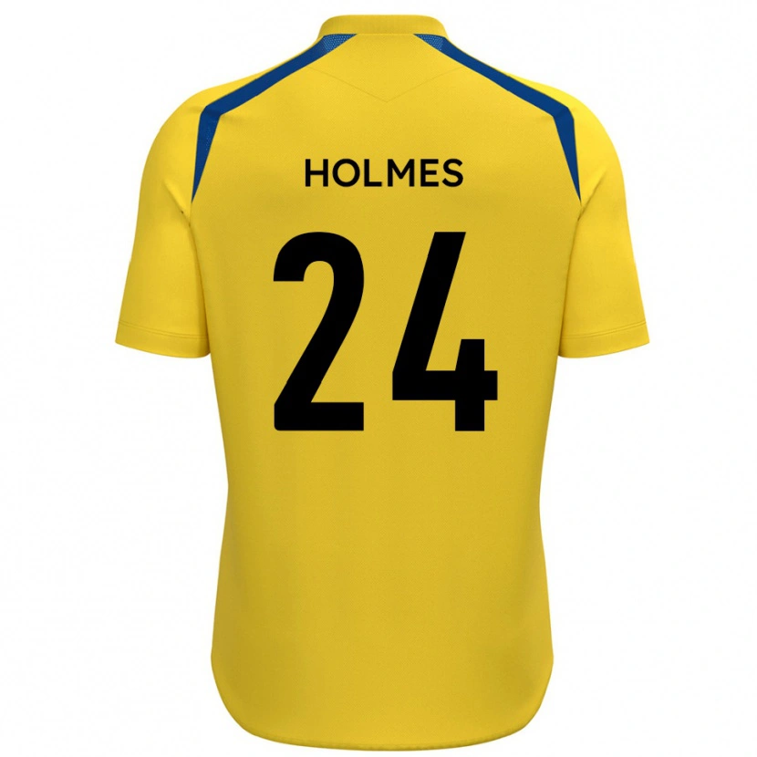 Danxen Barn Fin Holmes #24 Gul Blå Hemmatröja Matchtröjor 2025/26 Tröjor T-Tröja