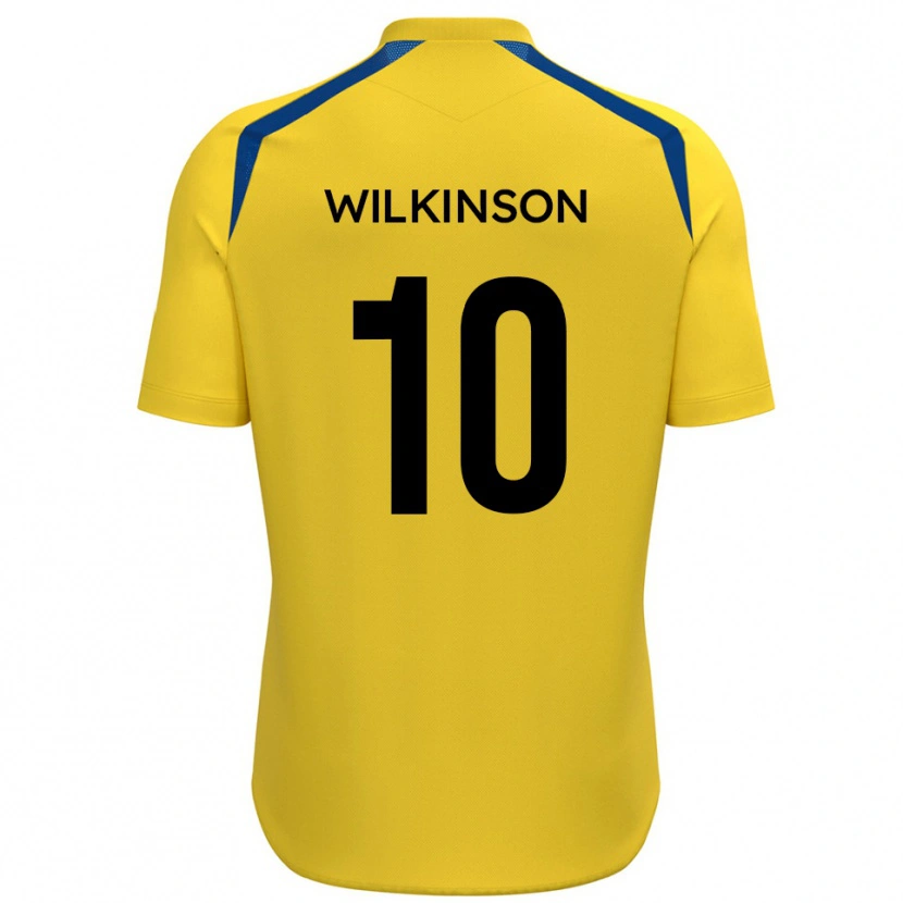 Danxen Barn Conor Wilkinson #10 Gul Blå Hemmatröja Matchtröjor 2025/26 Tröjor T-Tröja