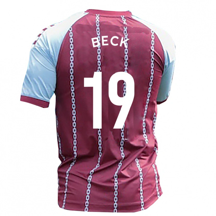 Danxen Barn Mark Beck #19 Himmelsblå Rost Röd Hemmatröja Matchtröjor 2025/26 Tröjor T-Tröja