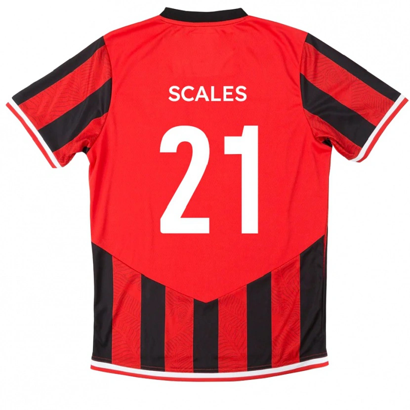 Danxen Barn Alfie Scales #21 Röd Svart Hemmatröja Matchtröjor 2025/26 Tröjor T-Tröja
