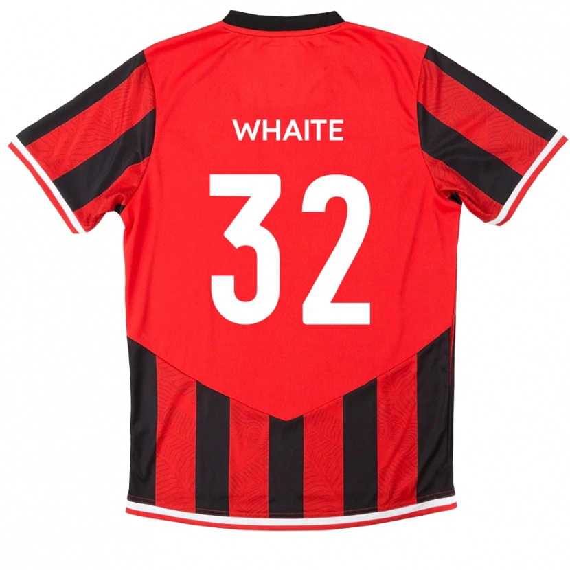 Danxen Barn Billy Whaite #32 Röd Svart Hemmatröja Matchtröjor 2025/26 Tröjor T-Tröja