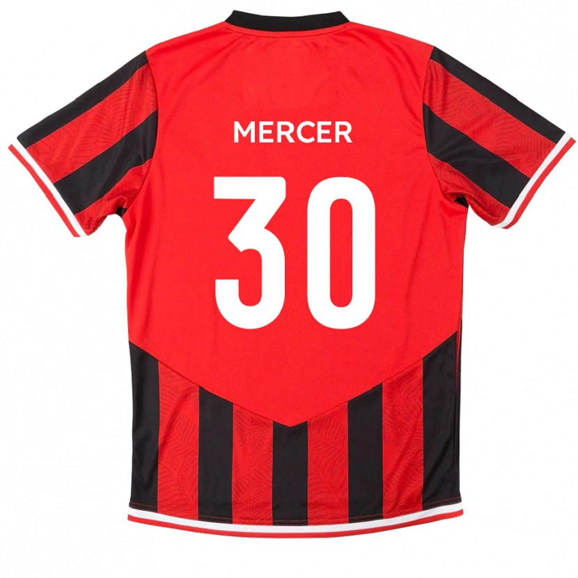 Danxen Barn Nathan Mercer #30 Röd Svart Hemmatröja Matchtröjor 2025/26 Tröjor T-Tröja