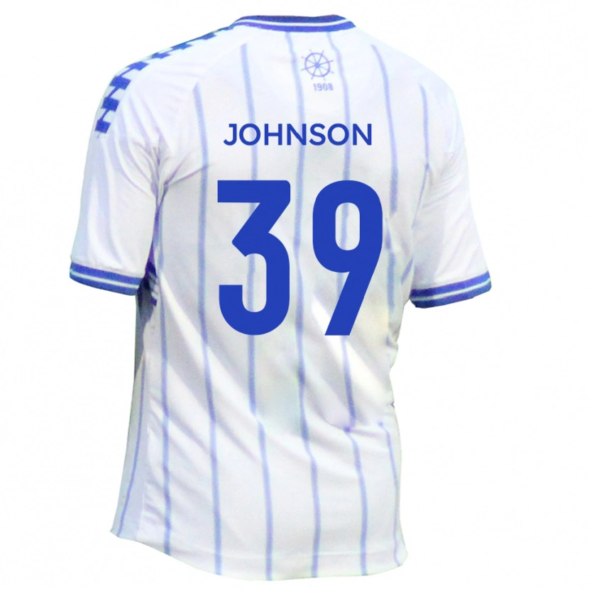 Danxen Barn Danny Johnson #39 Vit Blå Hemmatröja Matchtröjor 2025/26 Tröjor T-Tröja