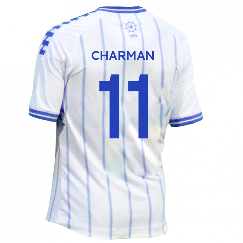 Danxen Barn Luke Charman #11 Vit Blå Hemmatröja Matchtröjor 2025/26 Tröjor T-Tröja