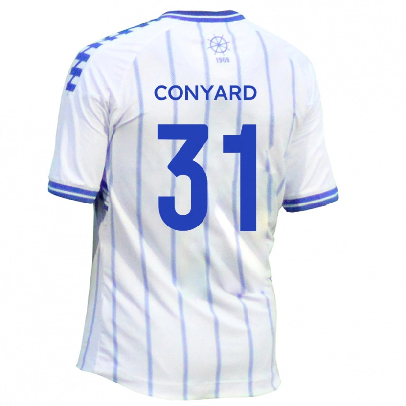 Danxen Barn Harry Conyard #31 Vit Blå Hemmatröja Matchtröjor 2025/26 Tröjor T-Tröja