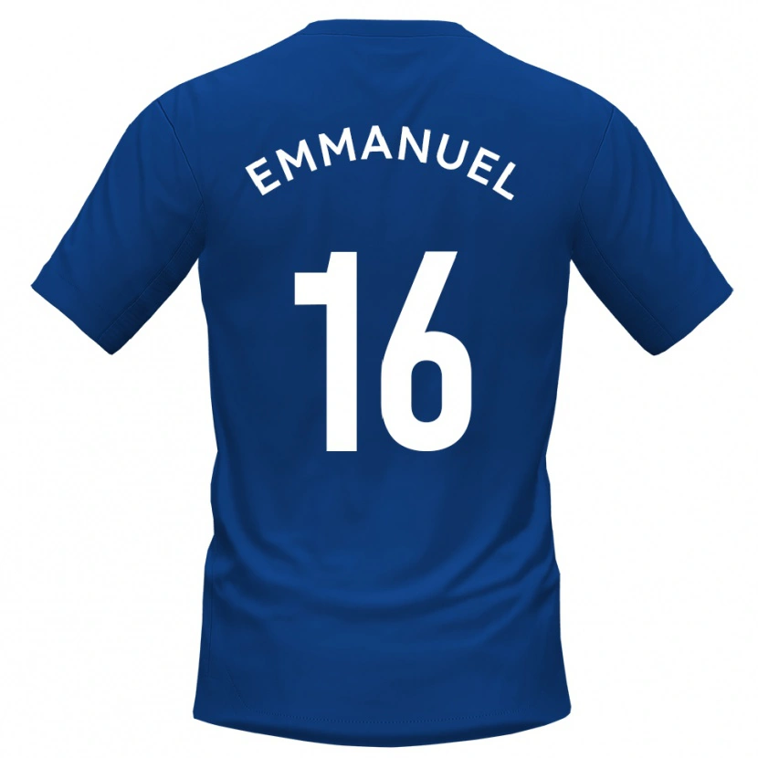 Danxen Barn Josh Emmanuel #16 Blå Vit Hemmatröja Matchtröjor 2025/26 Tröjor T-Tröja