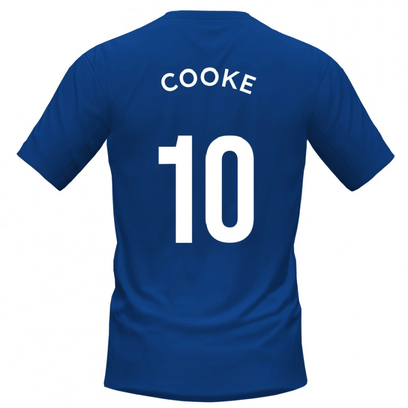 Danxen Barn Jamie Cooke #10 Blå Vit Hemmatröja Matchtröjor 2025/26 Tröjor T-Tröja