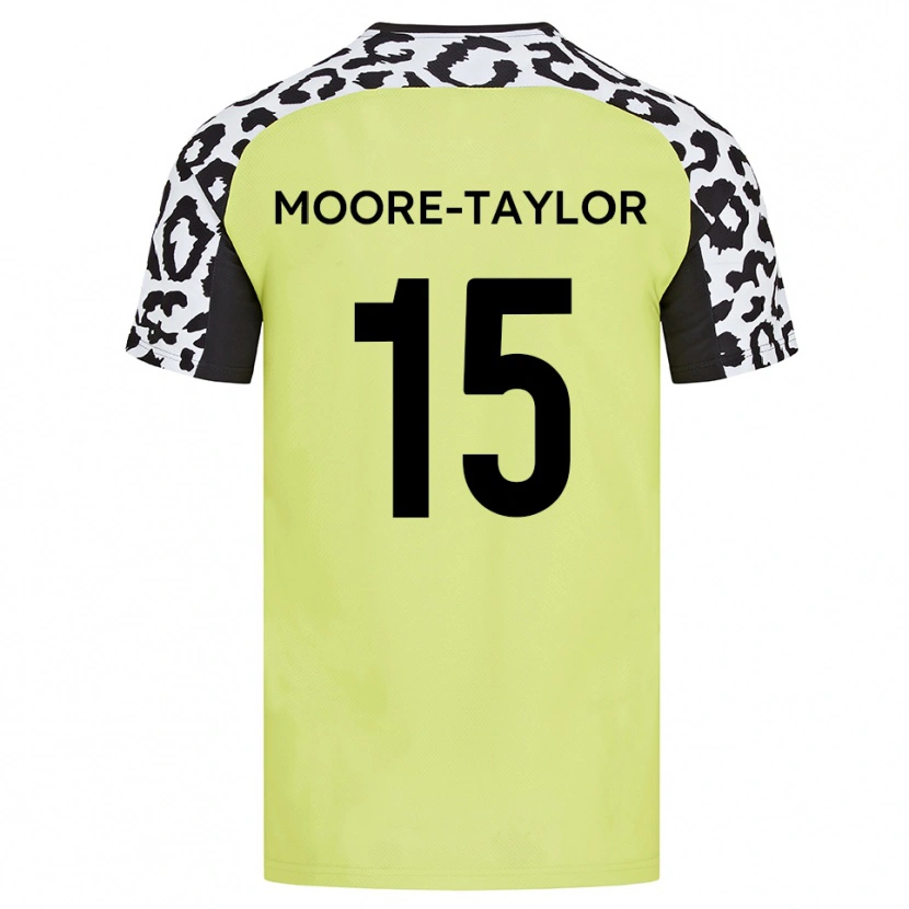 Danxen Barn Jordan Moore-Taylor #15 Fluorescerande Gul Hemmatröja Matchtröjor 2025/26 Tröjor T-Tröja