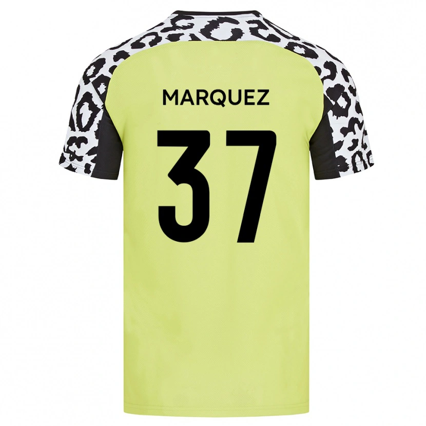 Danxen Barn Jose Marquez #37 Fluorescerande Gul Hemmatröja Matchtröjor 2025/26 Tröjor T-Tröja