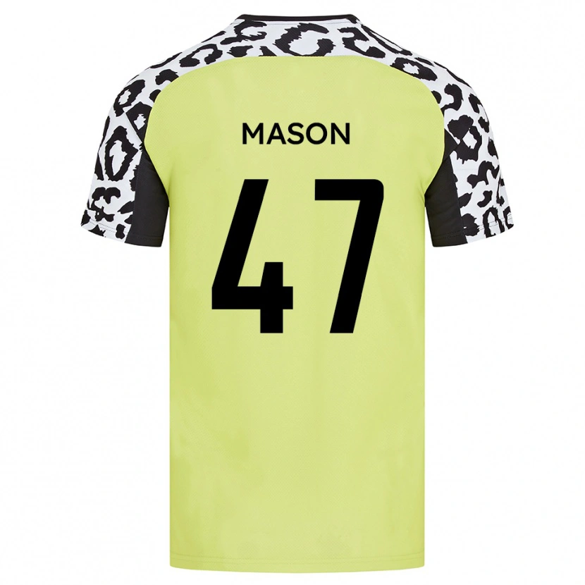 Danxen Barn Preston Mason #47 Fluorescerande Gul Hemmatröja Matchtröjor 2025/26 Tröjor T-Tröja
