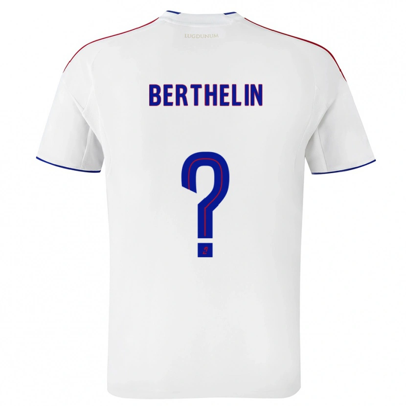 Danxen Barn Romain Berthelin #0 Vit Röd Hemmatröja Matchtröjor 2025/26 Tröjor T-Tröja
