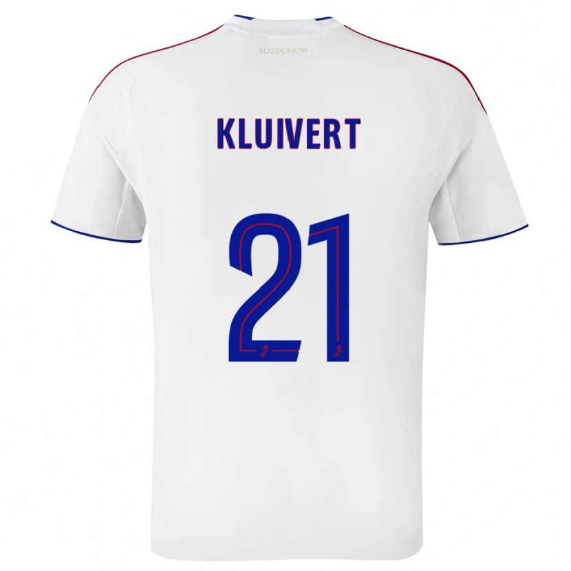 Danxen Barn Ruben Kluivert #21 Vit Röd Hemmatröja Matchtröjor 2025/26 Tröjor T-Tröja