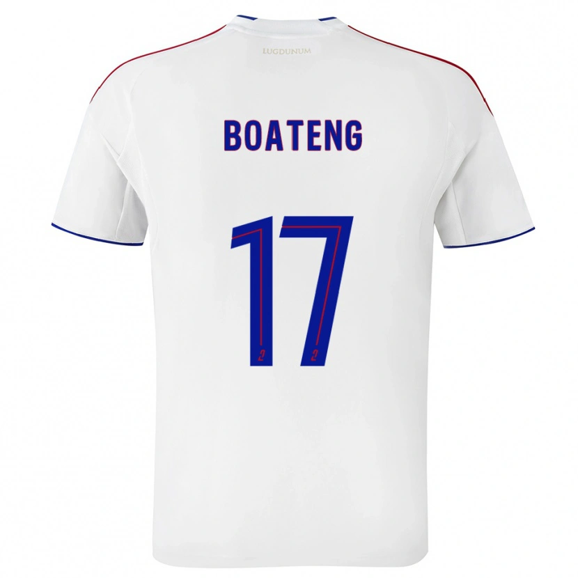 Danxen Barn Jerome Boateng #17 Vit Röd Hemmatröja Matchtröjor 2025/26 Tröjor T-Tröja