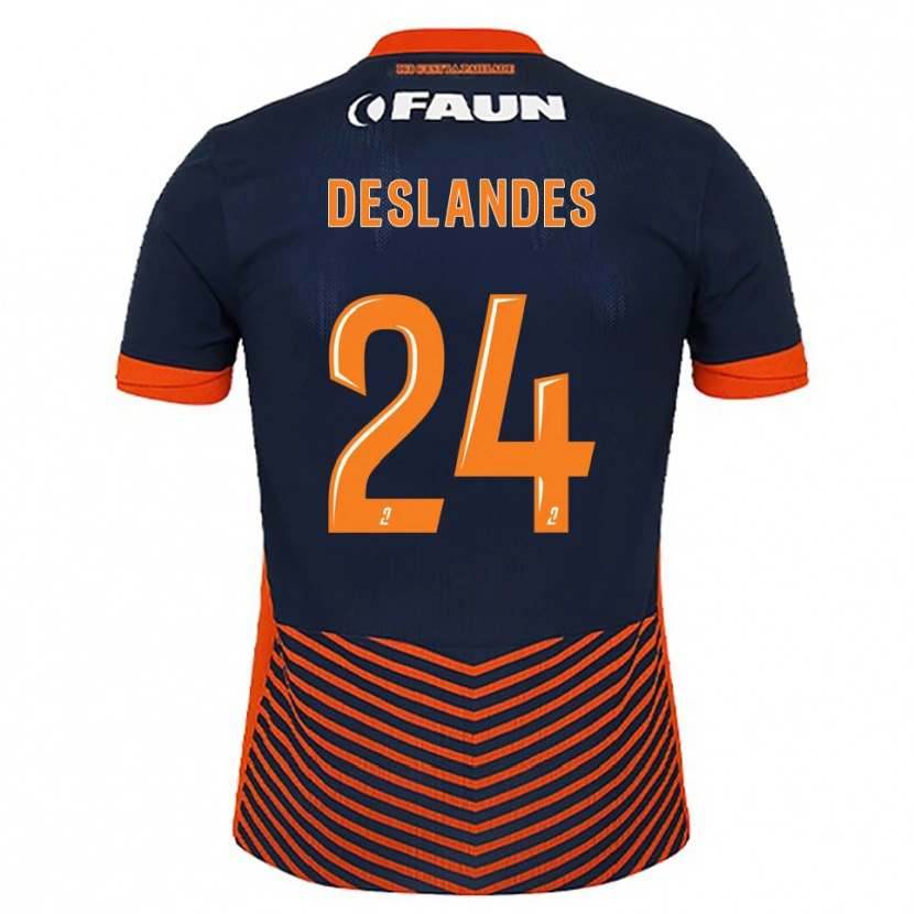 Danxen Barn Océane Deslandes #24 Midnattsblå Orange Hemmatröja Matchtröjor 2025/26 Tröjor T-Tröja