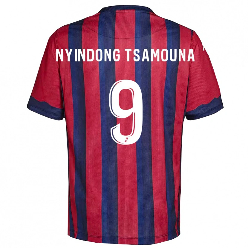 Danxen Barn Jean Nyindong Tsamouna #9 Burgundy Marin Hemmatröja Matchtröjor 2025/26 Tröjor T-Tröja