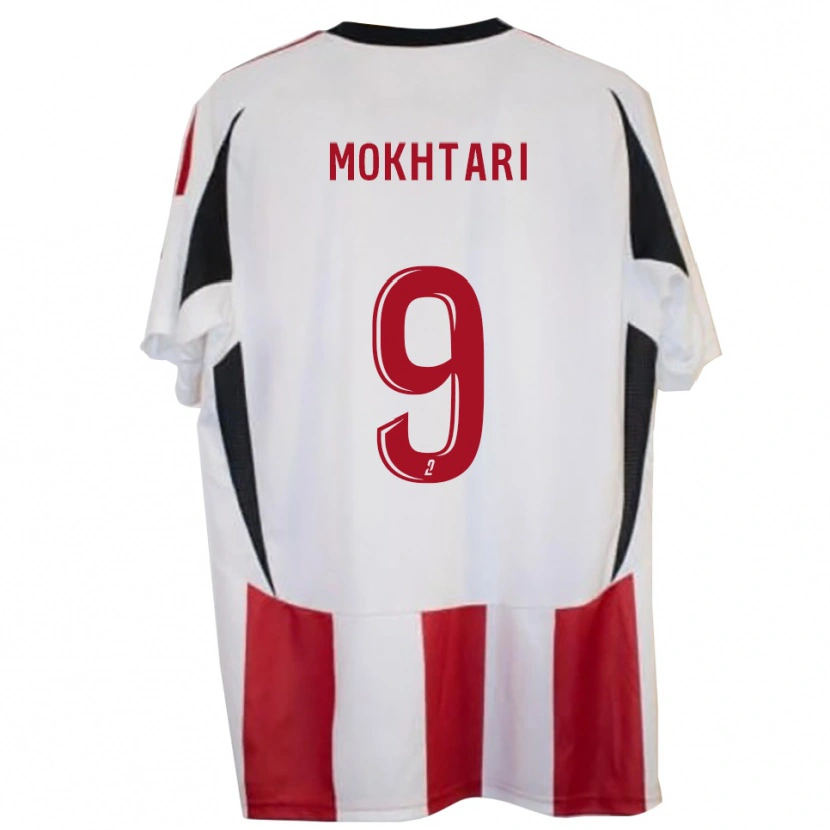 Danxen Barn Noa Mokhtari #9 Röd Blå Hemmatröja Matchtröjor 2025/26 Tröjor T-Tröja