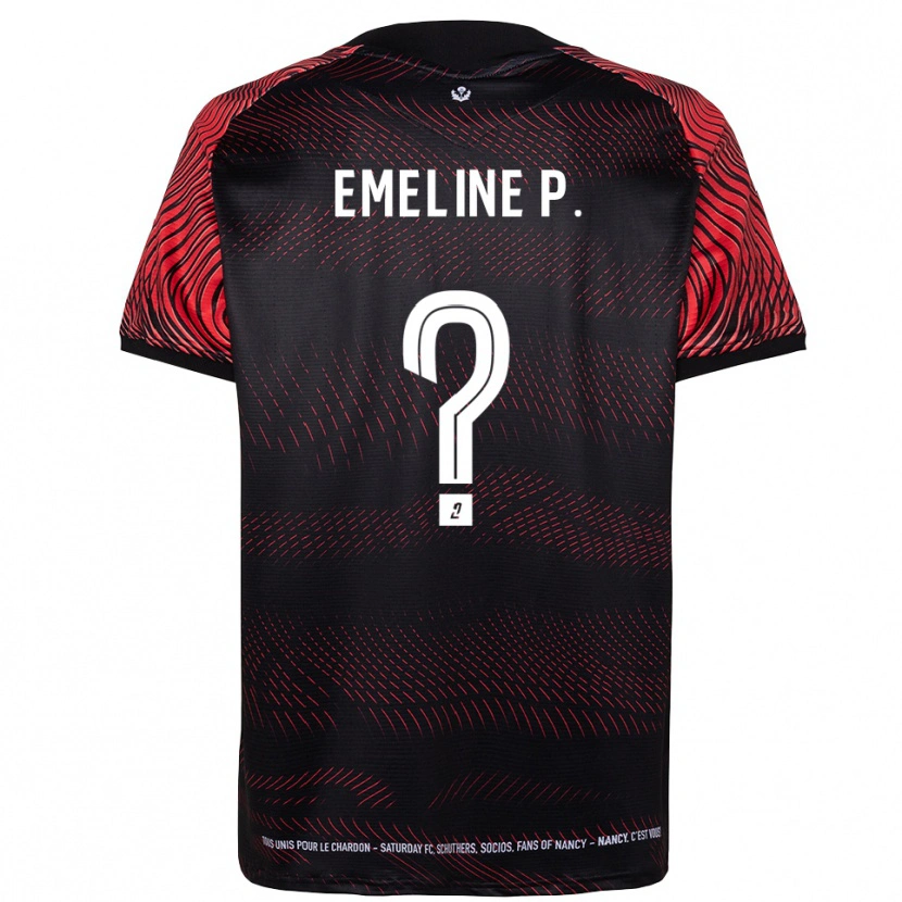 Danxen Barn Emeline Poirel #0 Vit Röd Hemmatröja Matchtröjor 2025/26 Tröjor T-Tröja