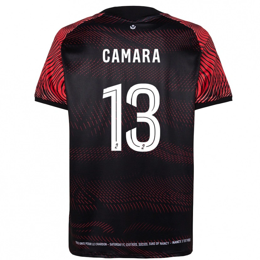Danxen Barn Bakari Camara #13 Vit Röd Hemmatröja Matchtröjor 2025/26 Tröjor T-Tröja