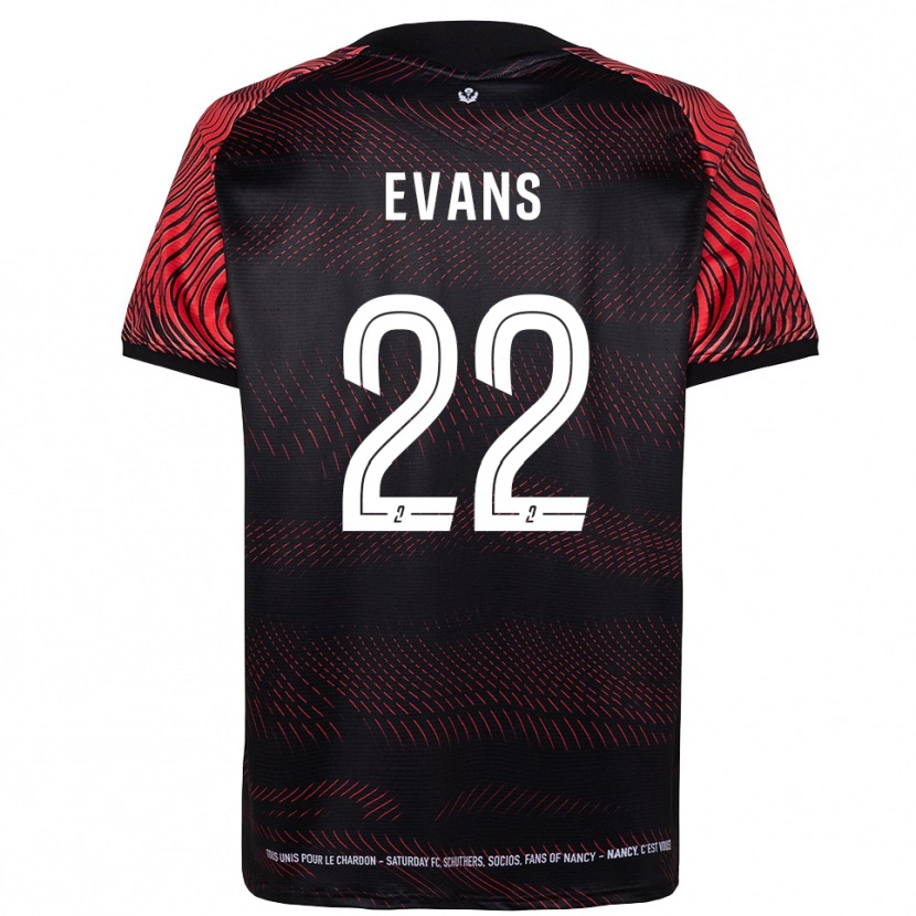 Danxen Barn Jimmy Evans #22 Vit Röd Hemmatröja Matchtröjor 2025/26 Tröjor T-Tröja