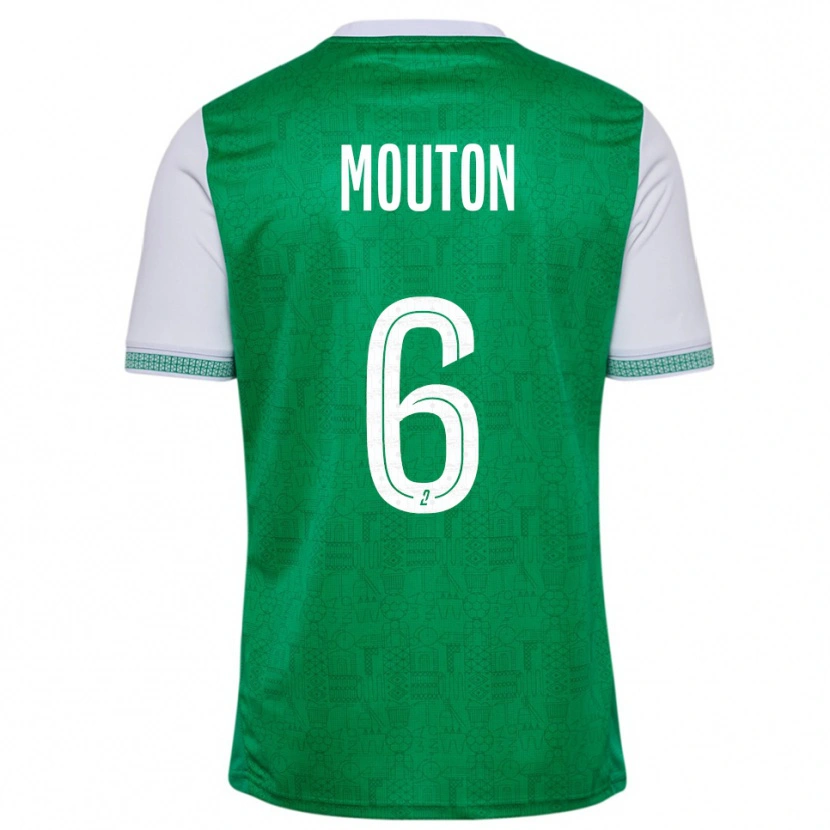 Danxen Barn Jules Mouton #6 Grön Vit Hemmatröja Matchtröjor 2025/26 Tröjor T-Tröja