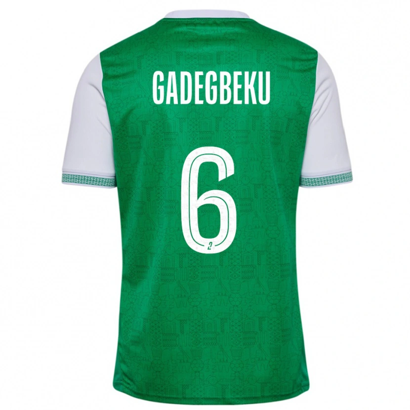 Danxen Barn Luan Gadegbeku #6 Grön Vit Hemmatröja Matchtröjor 2025/26 Tröjor T-Tröja