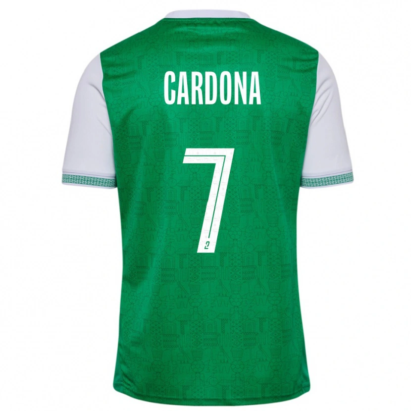 Danxen Barn Irvin Cardona #7 Grön Vit Hemmatröja Matchtröjor 2025/26 Tröjor T-Tröja