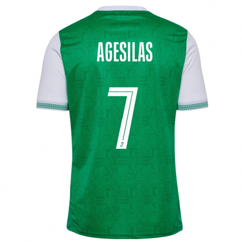 Danxen Barn Meïvyn Agesilas #7 Grön Vit Hemmatröja Matchtröjor 2025/26 Tröjor T-Tröja
