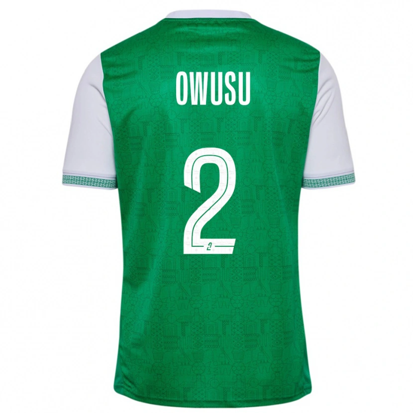 Danxen Barn Beres Owusu #2 Grön Vit Hemmatröja Matchtröjor 2025/26 Tröjor T-Tröja
